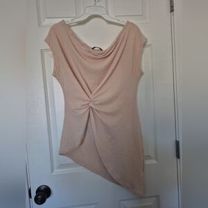 Chic Asymmetrical Blush Dress